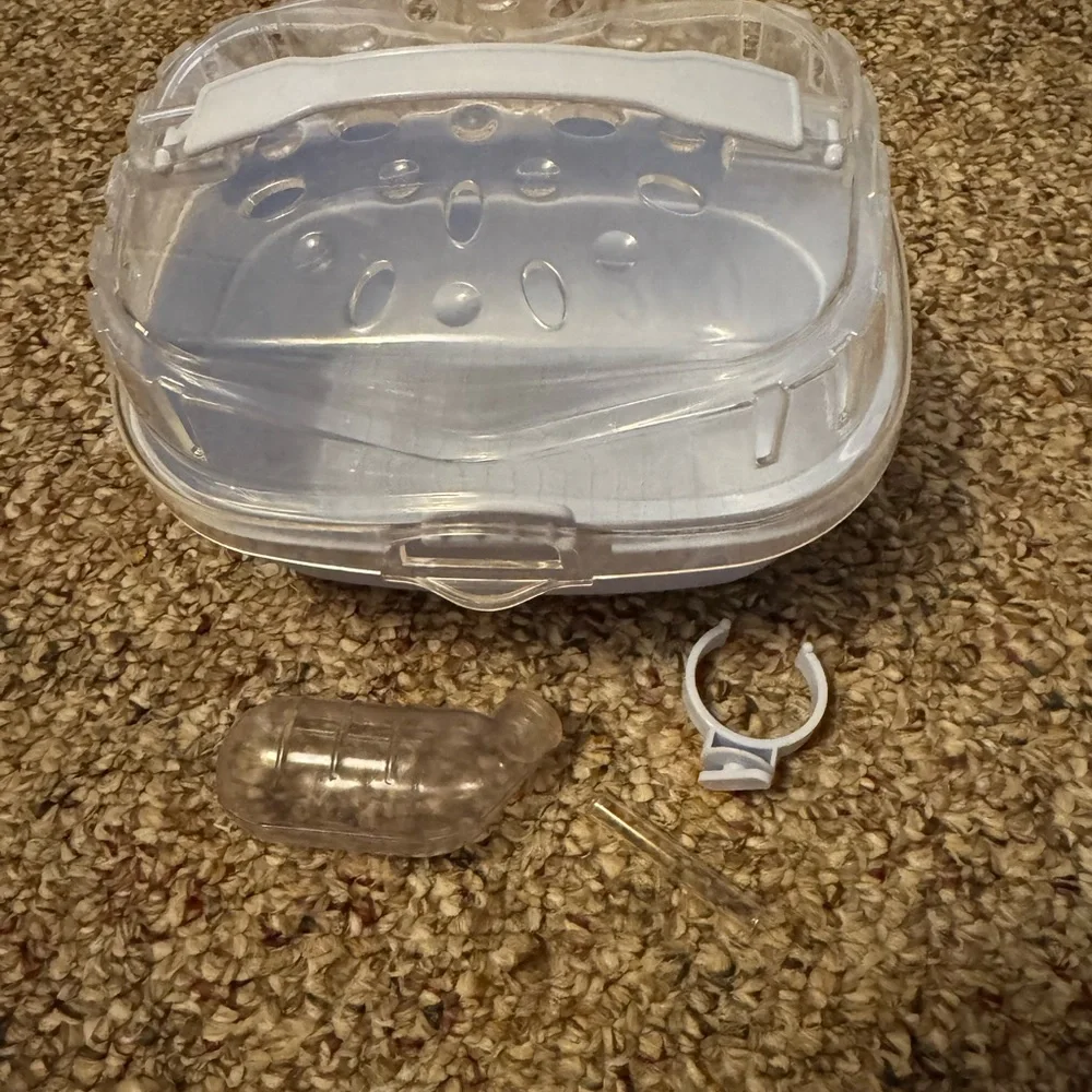 Clear Plastic Pet Carrier with Accessories
